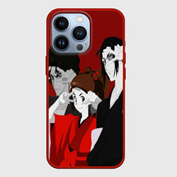 Чехол для iPhone 13 Pro Самурай Чамплу - трио, цвет: 3D-красный