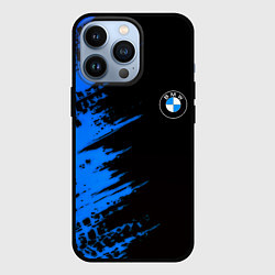 Чехол для iPhone 13 Pro BMW краски синие, цвет: 3D-черный