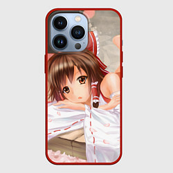 Чехол для iPhone 13 Pro Touhou Project Рейму милая, цвет: 3D-красный