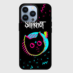 Чехол для iPhone 13 Pro Slipknot - rock star cat, цвет: 3D-черный