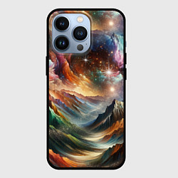 Чехол для iPhone 13 Pro Горы и блеск, цвет: 3D-черный