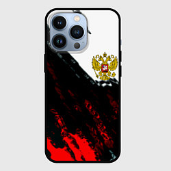 Чехол для iPhone 13 Pro Россия краски абстракция, цвет: 3D-черный