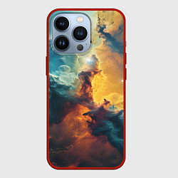 Чехол для iPhone 13 Pro Космос туманность, цвет: 3D-красный