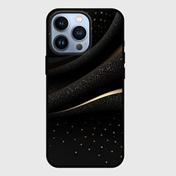 Чехол для iPhone 13 Pro Черный бархат и золото, цвет: 3D-черный