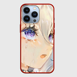 Чехол для iPhone 13 Pro Genshin Impact Furina cry tears, цвет: 3D-красный