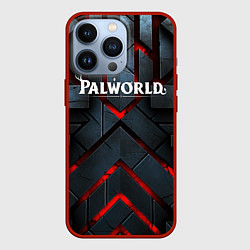 Чехол для iPhone 13 Pro Palworld logo камни и красный свет, цвет: 3D-красный