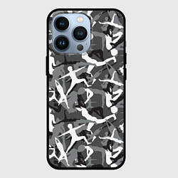 Чехол для iPhone 13 Pro Гимнастика - камуфляж, цвет: 3D-черный