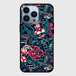 Чехол для iPhone 13 Pro Tattoo machine, цвет: 3D-черный
