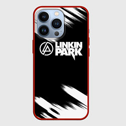 Чехол для iPhone 13 Pro Linkin park рок бенд краски, цвет: 3D-красный