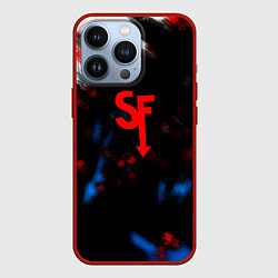 Чехол для iPhone 13 Pro Салли фейс текстура краски, цвет: 3D-красный