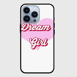 Чехол для iPhone 13 Pro Девушка-мечта и розовое сердце, цвет: 3D-черный
