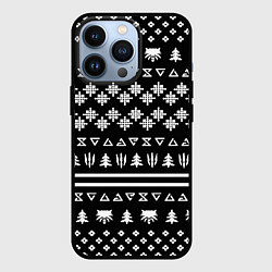 Чехол для iPhone 13 Pro Ведьмак текстура гейм, цвет: 3D-черный