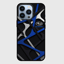 Чехол для iPhone 13 Pro Subaru - 3D texture, цвет: 3D-черный