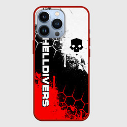 Чехол для iPhone 13 Pro Helldivers 2: Skull Logo, цвет: 3D-красный