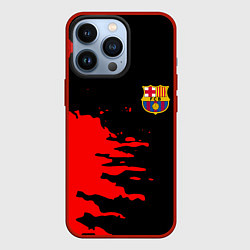 Чехол для iPhone 13 Pro Barcelona краски спорт, цвет: 3D-красный