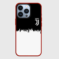 Чехол для iPhone 13 Pro Juventus белый огонь текстура, цвет: 3D-красный