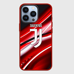 Чехол для iPhone 13 Pro Juventus geometry sport line, цвет: 3D-красный