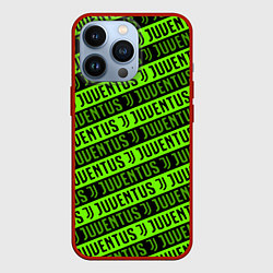 Чехол для iPhone 13 Pro Juventus green pattern sport, цвет: 3D-красный