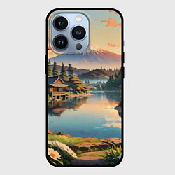 Чехол для iPhone 13 Pro Спокойный рассвет над японским горизонтом, цвет: 3D-черный