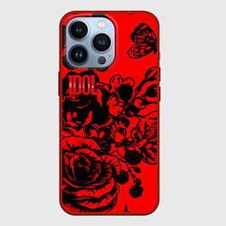 Чехол для iPhone 13 Pro Билли Айдол rock rose band, цвет: 3D-красный