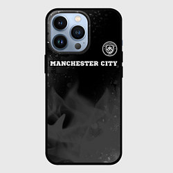 Чехол iPhone 13 Pro Manchester City sport на темном фоне посередине