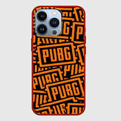 Чехол для iPhone 13 Pro PUBG pattern game, цвет: 3D-красный