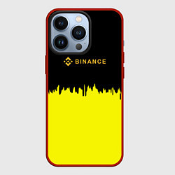 Чехол для iPhone 13 Pro Binance биржа краски, цвет: 3D-красный