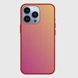Чехол для iPhone 13 Pro Градиент желтый малиновый по диагонали, цвет: 3D-красный