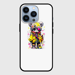 Чехол для iPhone 13 Pro Медвежонок аниме в стиле pop art, цвет: 3D-черный