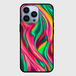 Чехол для iPhone 13 Pro Неоновый голографик, цвет: 3D-черный
