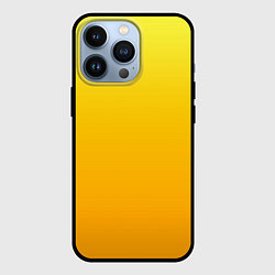 Чехол для iPhone 13 Pro Градиент насыщенный жёлтый, цвет: 3D-черный