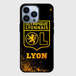 Чехол для iPhone 13 Pro Lyon - gold gradient, цвет: 3D-черный