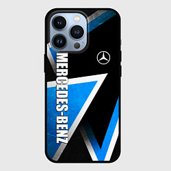 Чехол для iPhone 13 Pro Mercedes - blue metal, цвет: 3D-черный