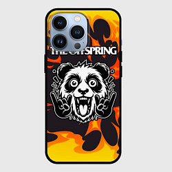 Чехол для iPhone 13 Pro The Offspring рок панда и огонь, цвет: 3D-черный