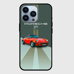 Чехол для iPhone 13 Pro Porsche спортивный немецкий автомобиль, цвет: 3D-черный