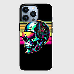 Чехол для iPhone 13 Pro Cyber skull - ai art fantasy, цвет: 3D-черный