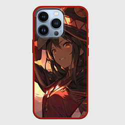 Чехол для iPhone 13 Pro Konosuba Мэгумин cute, цвет: 3D-красный