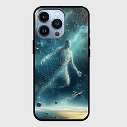 Чехол для iPhone 13 Pro Человек и космос - нейросеть, цвет: 3D-черный