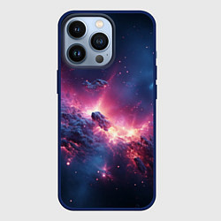 Чехол для iPhone 13 Pro Взрыв в космосе, цвет: 3D-тёмно-синий