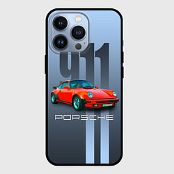 Чехол для iPhone 13 Pro Винтажный автомобиль Porsche 911 Carrera, цвет: 3D-черный