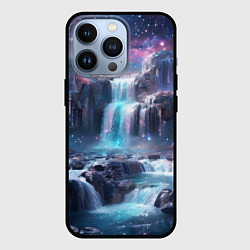 Чехол для iPhone 13 Pro Волшебный ночной водопад, цвет: 3D-черный