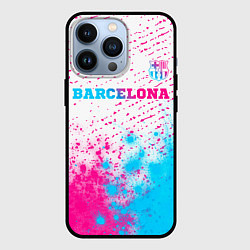 Чехол для iPhone 13 Pro Barcelona neon gradient style посередине, цвет: 3D-черный