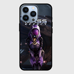 Чехол для iPhone 13 Pro Mass Effect ТалиЗора и космический корабль, цвет: 3D-черный