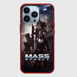 Чехол для iPhone 13 Pro Mass Effect game, цвет: 3D-красный