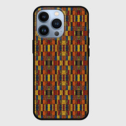 Чехол для iPhone 13 Pro Африканский геометрический узор-паттерн, цвет: 3D-черный