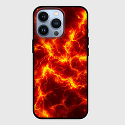 Чехол для iPhone 13 Pro Текстура огня, цвет: 3D-черный