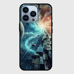 Чехол для iPhone 13 Pro Рождение новой планеты - неоновое свечение, цвет: 3D-черный