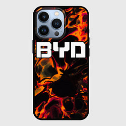 Чехол для iPhone 13 Pro BYD red lava, цвет: 3D-черный