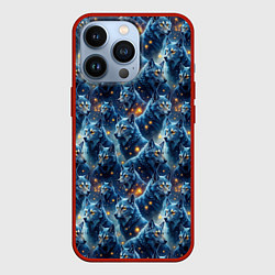 Чехол для iPhone 13 Pro Лесной волк, цвет: 3D-красный