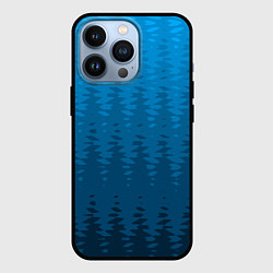 Чехол для iPhone 13 Pro Синий абтрактный градиент, цвет: 3D-черный